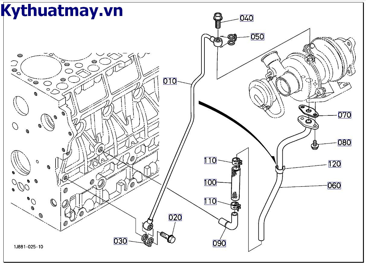 ống dẫn dầu( bộ phận nén turbo)